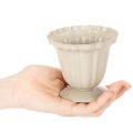Dekoschale cremefarbener Pokal klein 10cm | Floristik24.de