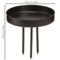 Kerzenhalter Adventskranz Metall Schwarz matt Ø8cm 4 St | Floristik24.de