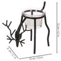 Kerzenhalter Rentier mit Teelichtglas 15cm | Floristik24.de