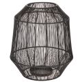 Floristik24 Kerzenhalter Schwarz Deko Laterne Drahtkorb Ø24cm H28cm