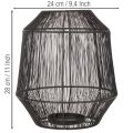 Kerzenhalter Schwarz Deko Laterne Drahtkorb Ø24cm H28cm | Floristik24.de