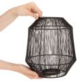 Kerzenhalter Schwarz Deko Laterne Drahtkorb Ø24cm H28cm | Floristik24.de