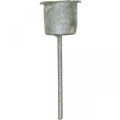 Kerzenhalter zum Stecken Shabby Chic Grau Ø3cm H8,5cm 8 St | Floristik24.de