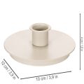 Kerzenhalter rund cremefarben für Stabkerzen Tischdeko 10cm 2St | Floristik24.de
