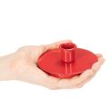 Kerzenhalter Rot aus Metall kompakt für Stabkerzen 10cm 2St | Floristik24.de