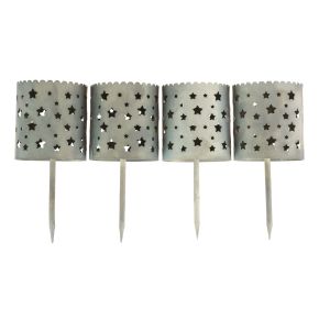 Floristik24 Kerzenhalter zum Stecken Adventskranz Ø6,5cm H14cm 4 St