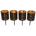 Kerzenhalter Adventskranz zum Stecken Schwarz Gold Ø6cm 4St | Floristik24.de