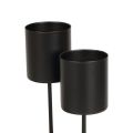Floristik24 Kerzenhalter zum Stecken Kerzenhalter Schwarz Ø3,2cm 4 St