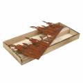 Floristik24 Holz-Tablett Kerzensilhouette Edelrost 35cm × 14cm