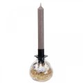 Kerzenständer Schwarz Kerzenhalter Glas Osterdeko H11cm