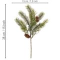 Weihnachtszweig künstlich Deko Zweig mit Tannenzapfen | Floristik24.de