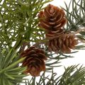 Weihnachtszweig künstlich Deko Zweig mit Tannenzapfen | Floristik24.de