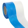 Floristik24 Kranzband Moiré Blau-Weiß 100mm Dekoband Taft