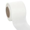Floristik24 Kranzband Weiß Hochwertig 75mm x 25m - Dekoband für Floristik und Trauerfeiern, ideal zum Bedrucken