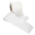 Kranzband Weiß Hochwertig 75mm x 25m - Dekoband für Floristik und Trauerfeiern, ideal zum Bedrucken | Floristik24.de