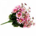 Künstliche Margeriten Kunstblumenstrauß Pink 44cm