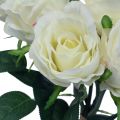 Künstliche Rosen im Bund Weiß 30cm 8 St | Floristik24.de