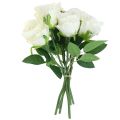 Floristik24 Künstliche Rosen im Bund Weiß 30cm 8St