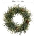 Künstlicher Kiefernzweig Kranz mit Zapfen 60 cm | Floristik24.de