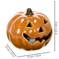 Keramik Kürbis LED Halloween Dekoration klein 10cm | Floristik24.de