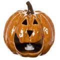 Keramik Kürbis Halloween LED Dekoration 15cm | Floristik24.de