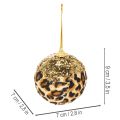 Weihnachtskugel Leopard Muster mit goldenem Glitzer 7cm 3St | Floristik24.de