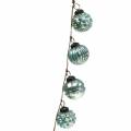 Floristik24 Weihnachtsdeko Girlande Christbaumkugeln hellblau 120cm