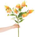 Kunstblume Gloriosa orange mit langen Stielen für Vasen 80cm 3St | Floristik24.de
