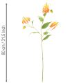 Kunstblume Gloriosa orange mit langen Stielen für Vasen 80cm 3St | Floristik24.de