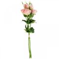 Kunstblumen Lisianthus Rosa künstlich Seidenblumen 50cm 5St