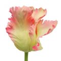 Kunstblume, Papagei Tulpe Pink, Frühlingsblume 63cm
