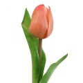 Floristik24 Kunstblume Tulpe Peach Real Touch Frühlingsblume H21cm