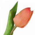 Kunstblume Tulpe Peach Real Touch Frühlingsblume H21cm