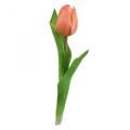 Kunstblume Tulpe Peach Real Touch Frühlingsblume H21cm