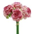 Floristik24 Kunstblumen Deko Künstliche Pfingstrosen Rosa Antik 27cm 7St