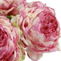 Floristik24 Kunstblumen Deko Künstliche Pfingstrosen Rosa Antik 27cm 7St