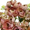 Kunstblumen Deko Strauß Ranunkeln Künstlich Rosa 32cm