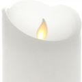 Floristik24 LED Kerze Wachs Stumpenkerze Warmweiß Ø7,5cm H12,5cm