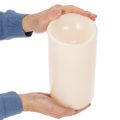 LED Kerze groß für Batterie Mit Timer Warmweiß Outdoor 25cm | Floristik24.de