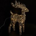 Floristik24 LED Rentier Metall Weihnachtsdeko Indoor Golden H40cm