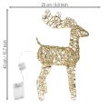 LED Rentier Metall Weihnachtsdeko Indoor Golden H40cm | Floristik24.de