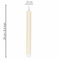 LED-Spitzkerze in Weiß mit warmweißem Licht 24cm mit Timer 2St | Floristik24.de