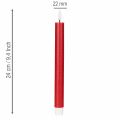 LED-Spitzkerze Rot mit warmweißem Licht 24cm 2St | Floristik24.de