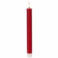 LED-Spitzkerze Rot mit warmweißem Licht 24cm 2St | Floristik24.de