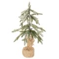 Floristik24 Kunstpflanze beschneit LED Tannenbaum im Jutesack Batteriebetrieben Für innen 50cm