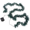 Floristik24 Lametta Weihnachtsgirlande mit 60 LED und Timer Outdoor 3m