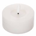 Floristik24 LED-XL-Teelicht Weiß Echtwachs mit Timer Warmweiß 6cm 2St