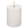 Floristik24 LED Stumpenkerze flackernd mit Timer Ø7cm 12cm