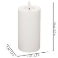 LED Stumpenkerze flackernd mit Timer Ø7cm 16cm | Floristik24.de