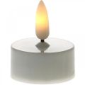 LED-Teelichter Warmweiß, LED-Lichter Flammeneffekt, künstliche Kerzen Ø3,6cm 6er-Set